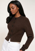 The Estelle Cardigan- Brown