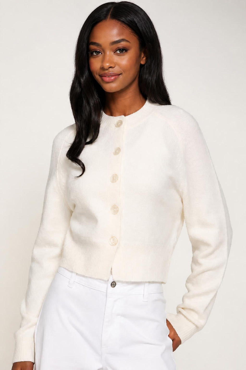 The Estelle Cardigan- White